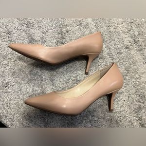 Cole Haan Leather Pumps, Size 8, Nude